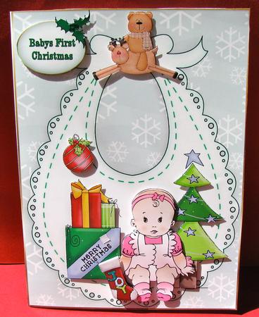 Christmas Baby Bib by Christine Pagan