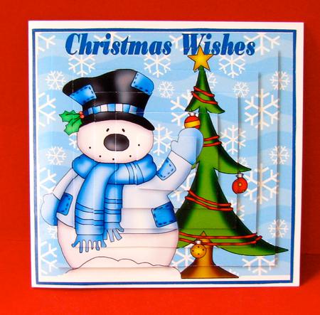 Christmas Snowman Pyramid Topper by Christine Pagan