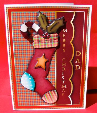 Country Christmas Stocking - Dad by Christine Pagan