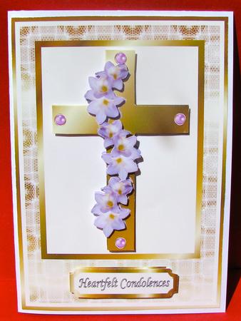 Sympathy Cross Quick Card by Christine Pagan