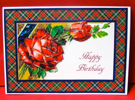 Birthday Roses Quick Card by Christine Pagan