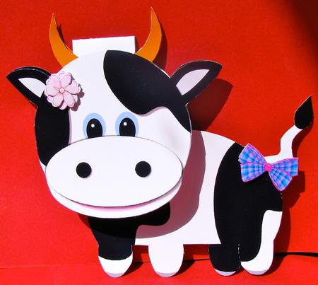 Cow Flip-up Card by Christine Pagan
