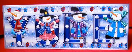 Whimsical Snowmen's Yule by Christine Pagan