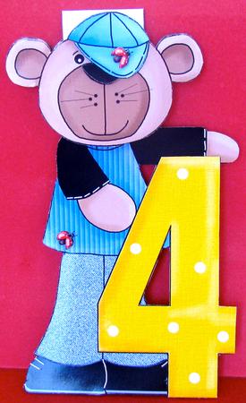 4th Birthday Flip-up Card by Christine Pagan