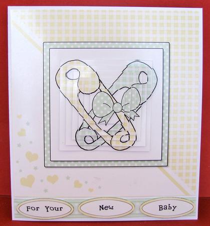 New Baby Quick Card with Pyramage by Christine Pagan