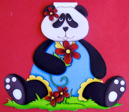 Princess Panda Flip-up Card by Christine Pagan