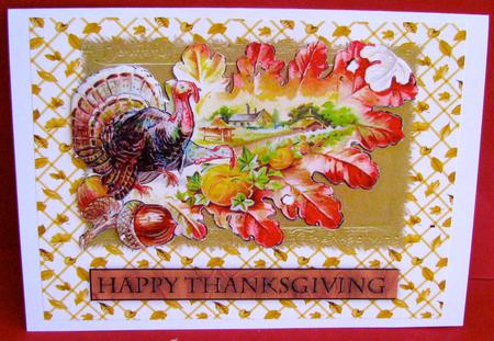 Vintage Thanksgiving Country Scene by Christine Pagan