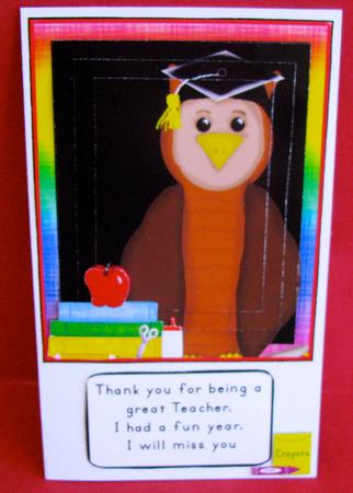 Owl Grad Teacher Thank You by Christine Pagan