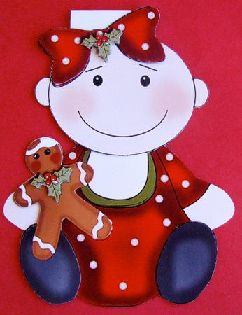 Christmas Tot Flip-up Card by Christine Pagan