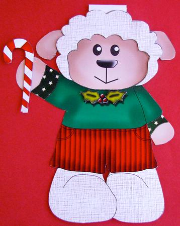 Boy Lamb Flip-up Card by Christine Pagan