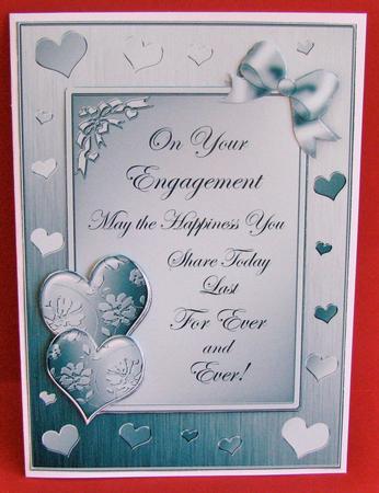 Elegant Engagement Quick Card with 3D Decoupage by Christine Pagan