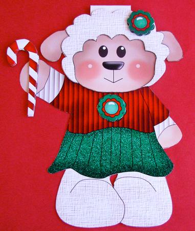 Girl Lamb Flip-up Card by Christine Pagan
