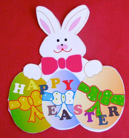 Easter Bunny Shaped Card by Christine Pagan