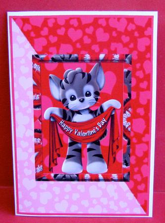 Happy Valentines Day Card Front by Christine Pagan