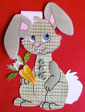 Bunny Rabbit Flip-up Card by Christine Pagan
