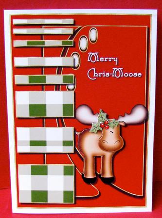 Merry Chris-moose Card Topper by Christine Pagan