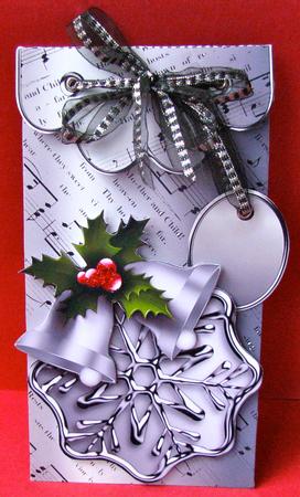 Silent Night Gift Envelope with Christmas Decoupage by Christine Pagan