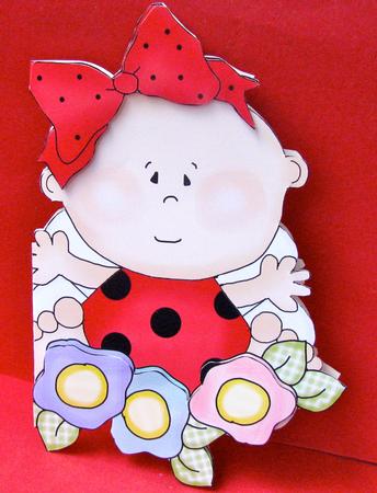 Baby Bee Shaped Card by Christine Pagan