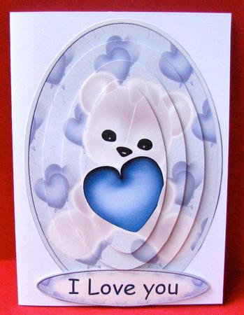 Blue Love Bear Pyramid by Christine Pagan