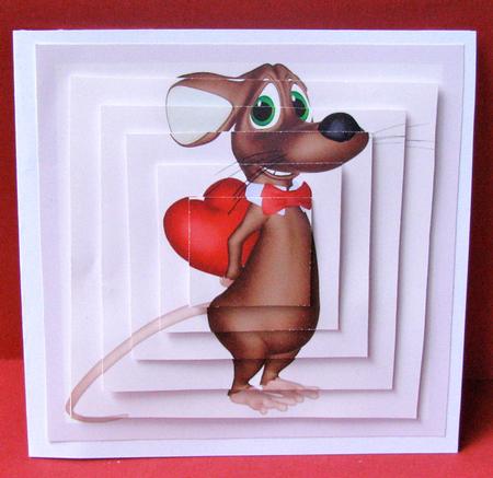 Mouse Valentine Pyramid by Christine Pagan
