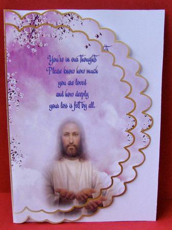 Sympathy Scalloped Edge Fold Card with Verse by Christine Pagan