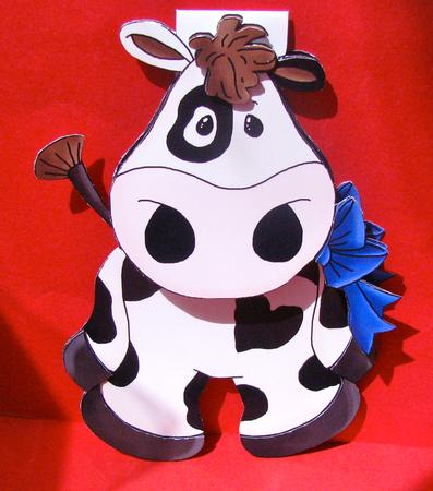 Moo-tiful Cow Flip-up Card by Christine Pagan