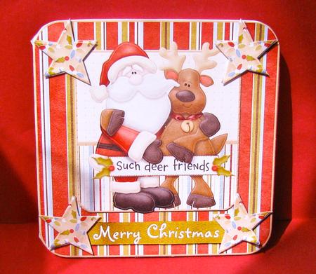 Such Deer Friends Quick Cut and Fold Card by Christine Pagan