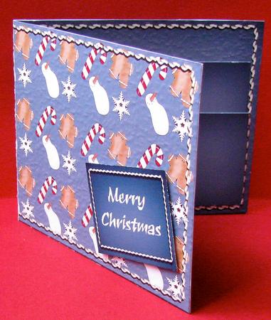 Blue Christmas Wallet Card Kit by Christine Pagan
