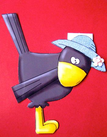 Dizzy Crow Flip-up Card by Christine Pagan