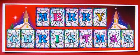 Stained Glass Merry Christmas - Dl by Christine Pagan