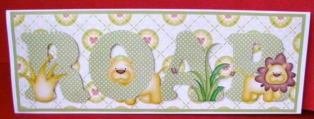 Roar! King of the Jungle Large Dl Card by Christine Pagan