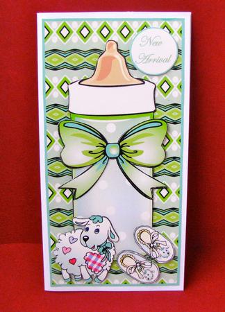 New Baby Bottle Green by Christine Pagan