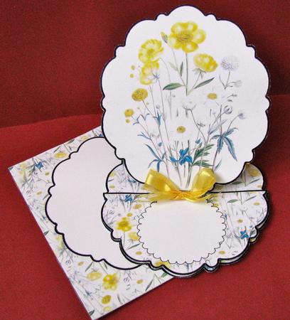 Pretty Edge Easel Card Kit Floral 2 by Christine Pagan