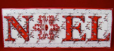 Noel Large Dl Card Front with 3D Snowflake by Christine Pagan