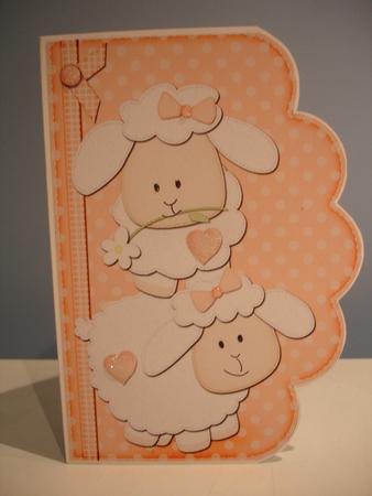 A4 Little Lamb Felties Scalloped Edge by Christine Simmonds