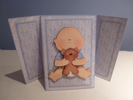 Baby Boy - Gate Folded Easel by Christine Simmonds