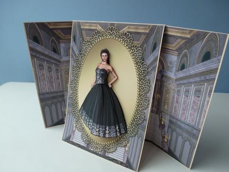 Lady of Elegance - Gate Folded Easel by Christine Simmonds
