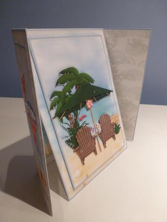 The Beach - Gate Folded Easel by Christine Simmonds