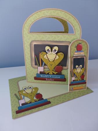 School Teacher Frog - Gift Bag Pocket Card Kit by Christine Simmonds