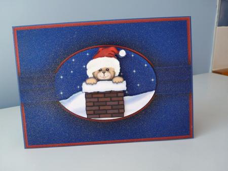 Teddy in the Chimney Quick Card by Christine Simmonds