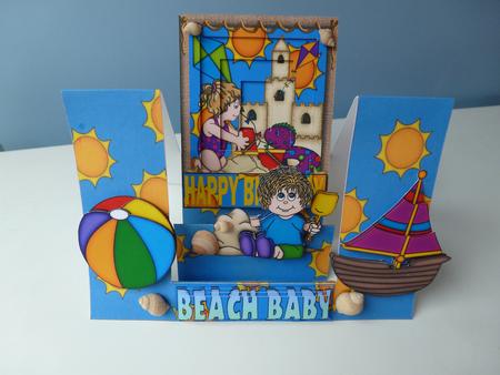 Birthday At the Beach Decoupage Stepper Card Kit by Christine Simmonds