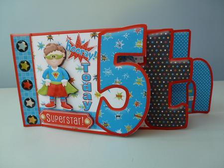 Superboy to the Rescue 5th Birthday Book Card Sheet by Christine Simmonds