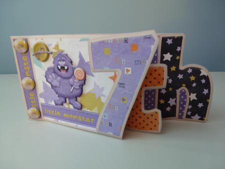 Little Monster 7th Monster Birthday Book Sheet by Christine Simmonds