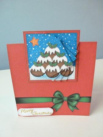Xmas Puddings No-hole Over the Edge N Spiral Pyramid by Christine Simmonds