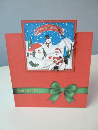 Xmas Festive Friends No-hole Over the Edge N Spiral Pyramid by Christine Simmonds