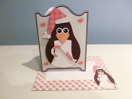 3D Decoupage Christmas Penguin Card Kit by Christine Simmonds