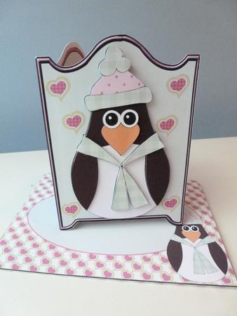 3D Decoupage Christmas Penguin 2 Card Kit by Christine Simmonds