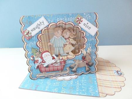 Waiting for Santa Scalloped Tent Card with Envelope by Christine Simmonds