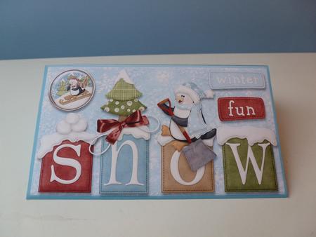 Penguin Snow Winter Fun Christmas Money Wallet by Christine Simmonds