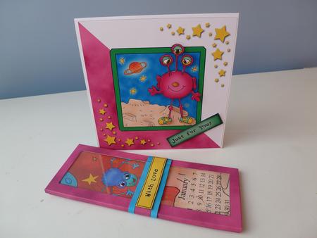 Aliens Everlasting Calendar Bookmark Gift Set N Quick Card by Christine Simmonds